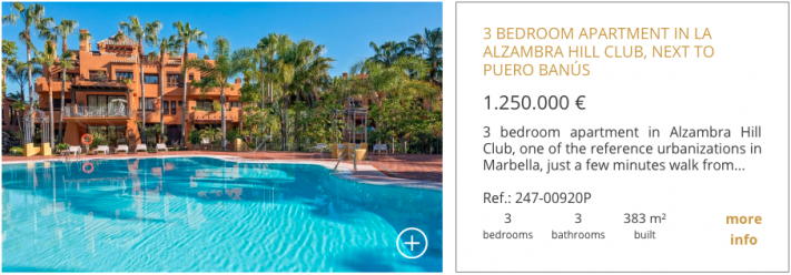 3 bedroom apartment in La Alzambra Hill Club, next to Puero Banús