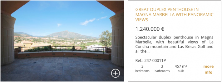 Great duplex penthouse in Magna Marbella with panoramic views